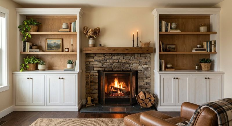 Fireplace Cabinet Installation in Charlotte, NC